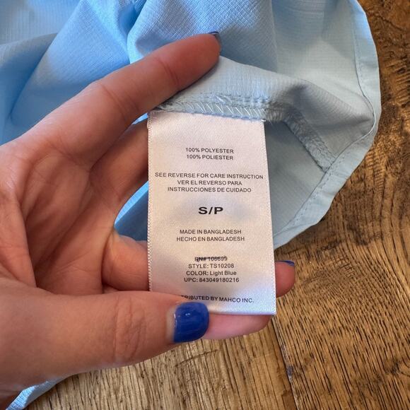 Lot of 2 REALTREE Vented Fishing Short Sleeve Button Up Shirt Orange Blue Mens S - Picture 5 of 9